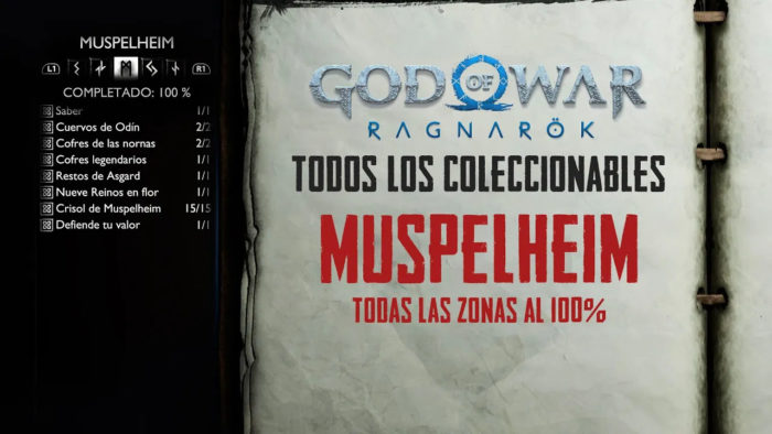 Guía God of War Ragnarok TODOS LOS COLECCIONABLES por reino Trofeos PSN