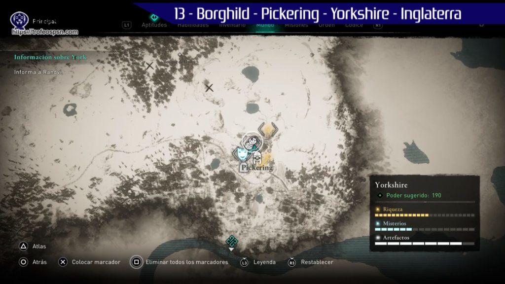 Escarnio 13 - Borghild Azote de las Tabernas - Pickering - Yorkshire - Inglaterra - Guía Assassin's Creed Valhalla