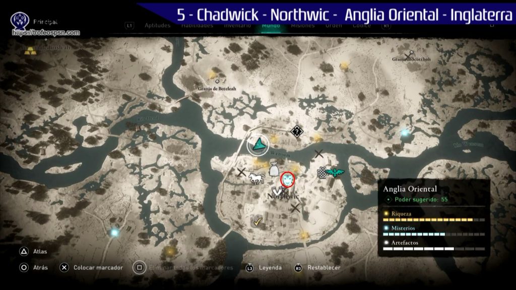 Escarnio 5 - Chadwick, El mercader de Rumores - Northwic - Anglia Oriental - Inglaterra - Guía Assassin's Creed Valhalla