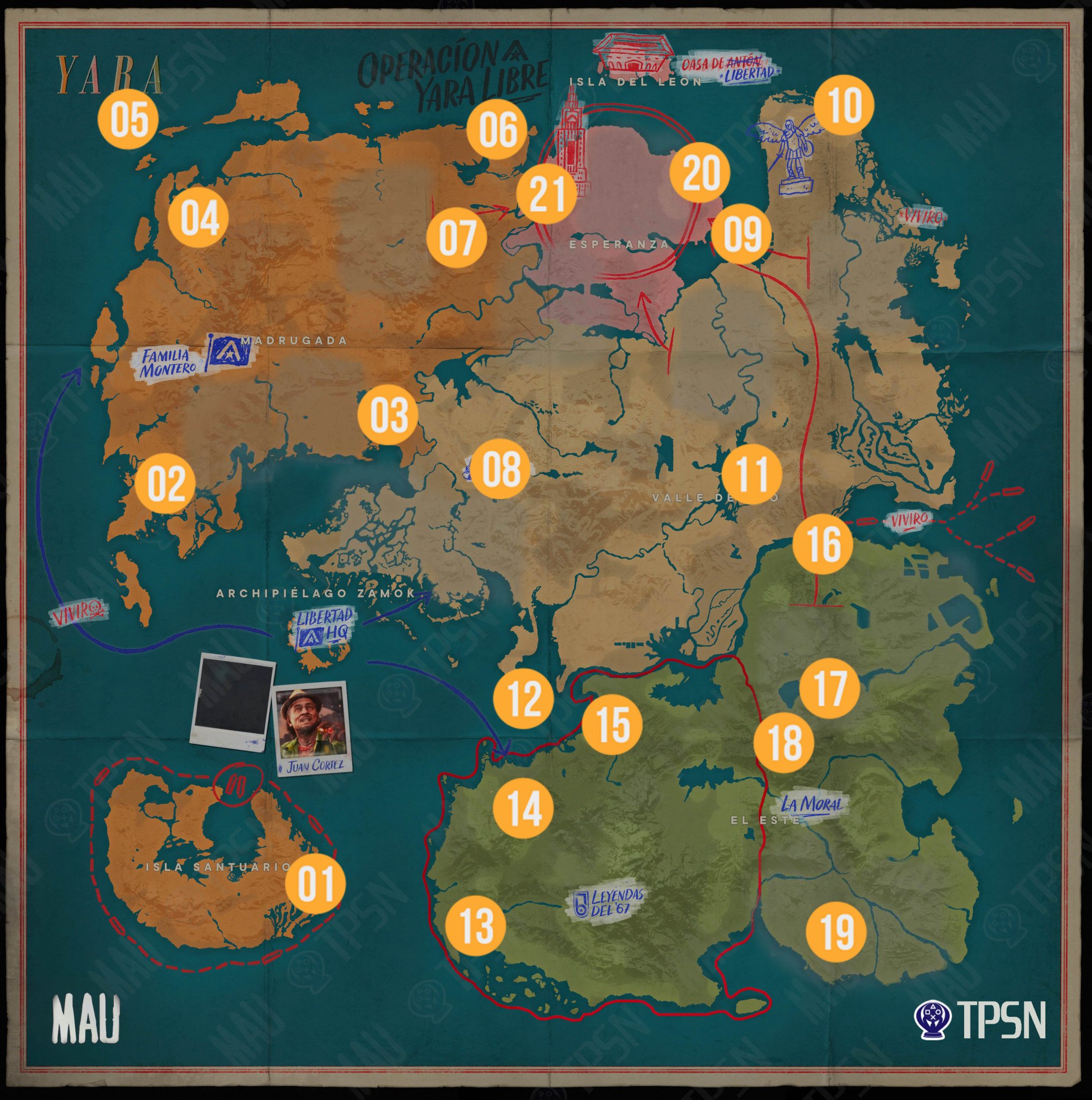 Far Cry 6 - Guía Todas las bases FND - Mapa Completo