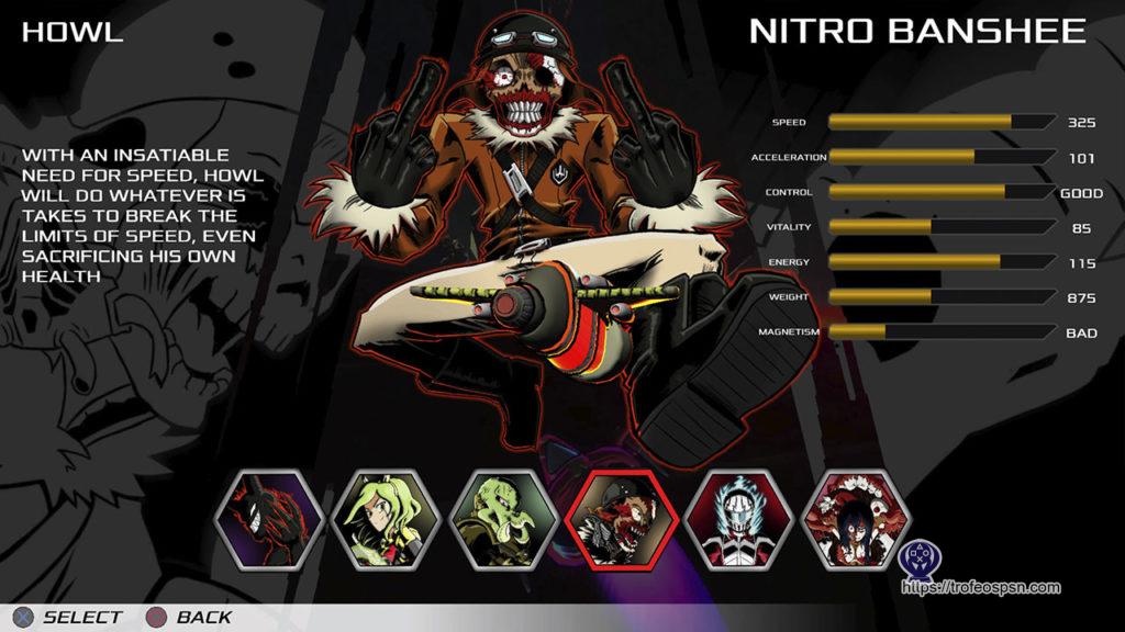 Ion Driver personajes - Nitro Banshee