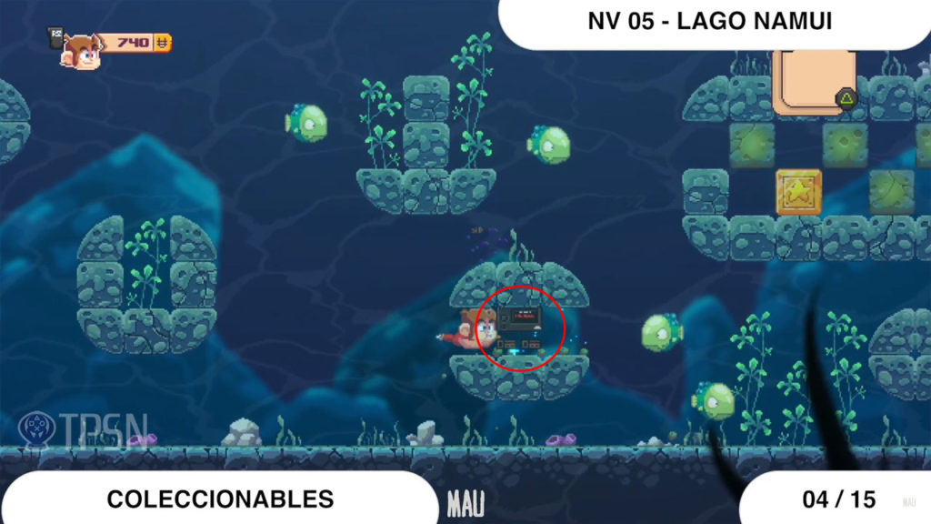 Coleccionable 04 - Nivel 5 Lago Namui - Guía Alex Kidd in Miracle World DX