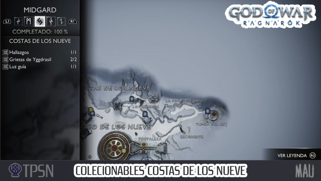 COLECCIONABLES COSTAS DE LOS NUEVE - MIDGARD - GOD OF WAR RAGNAROK