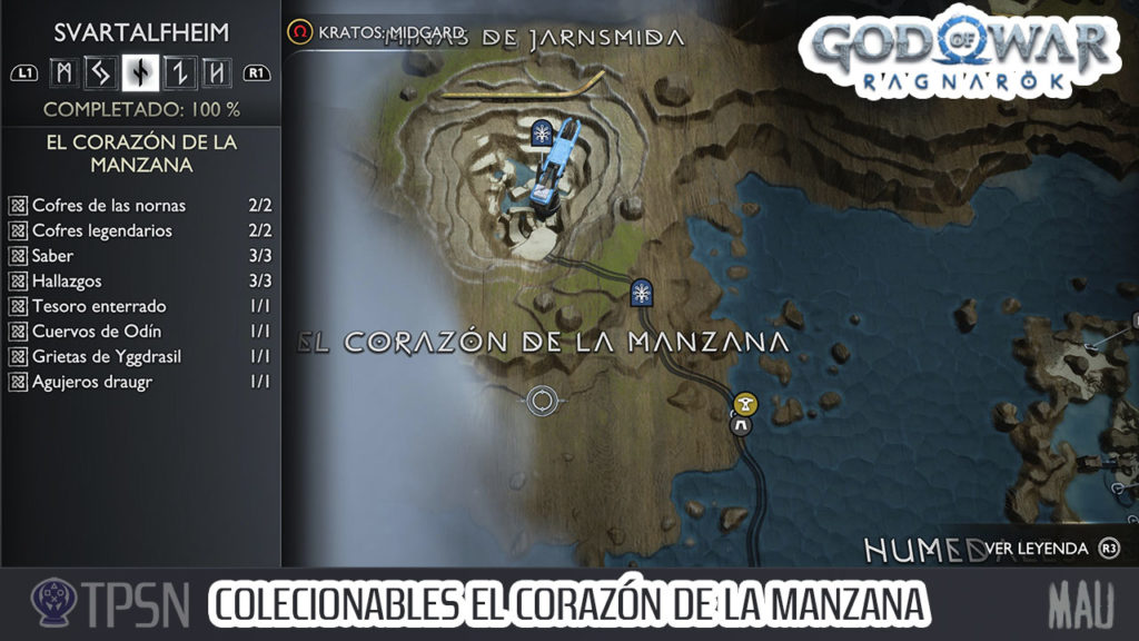 COLECCIONABLES EL CORAZON DE LA MANZANA - SVARTALFHEIM - GOD FO WAR RAGNAROK
