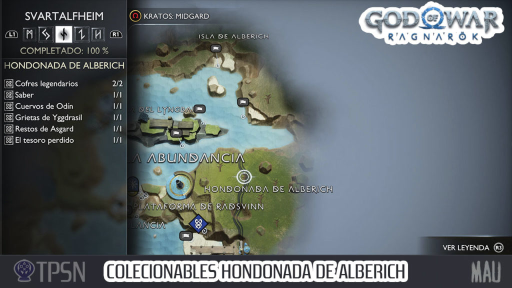COLECCIONABLES HONDONADA DE ALBERICH - SVARTALFHEIM - GOD FO WAR RAGNAROK