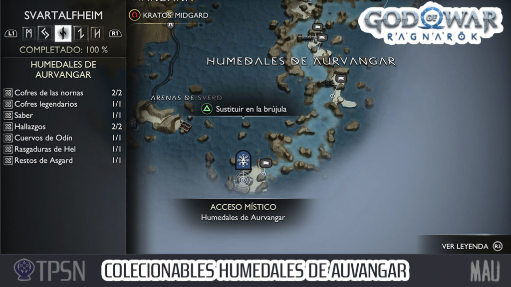 COLECCIONABLES HUMEDALES DE AURVANGAR - SVARTALFHEIM - GOD FO WAR RAGNAROK