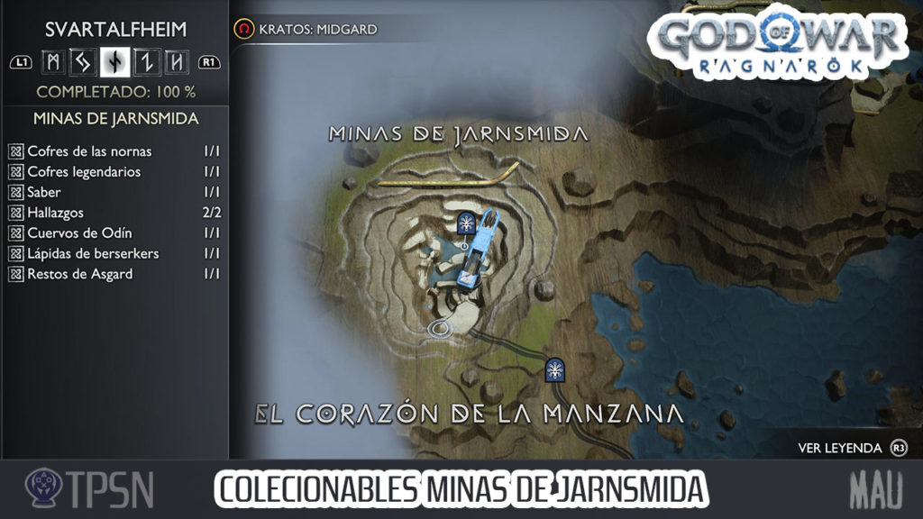 COLECCIONABLES MINAS DE JARNSMIDA - SVARTALFHEIM - GOD FO WAR RAGNAROK