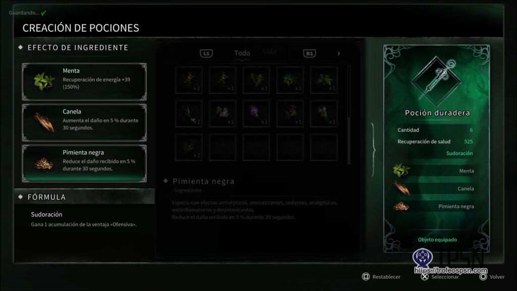 7 - Poción - Sudoración - Gana 1 acumulación de la ventaja Ofensiva