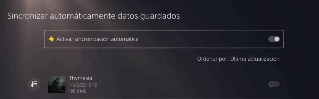 Sincronizar Thymesia quitar