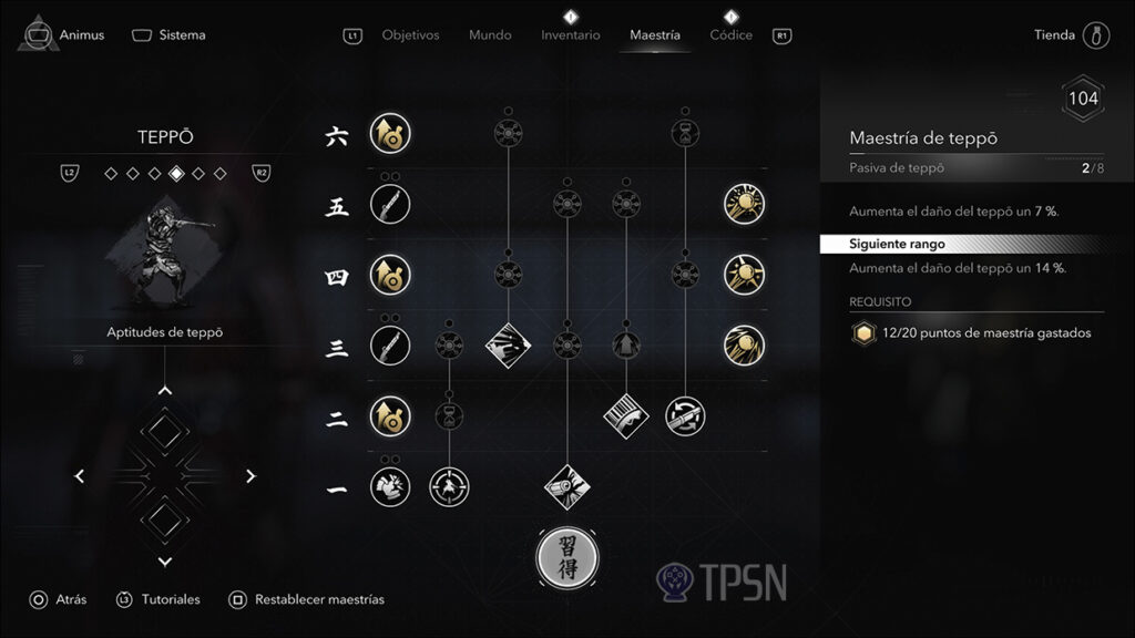 trofeo Por si hay problemas - Yasuke - arbol de teppo